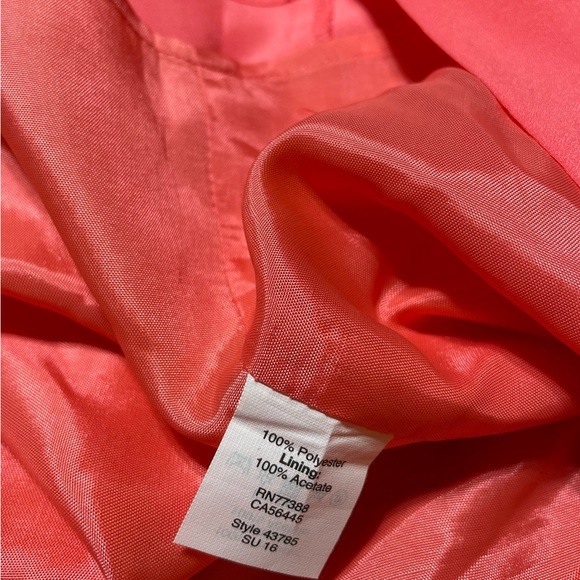 #0115 J Crew Coral Sundress w/ Adjustable Straps Zippered Back -6 - Picture 5 of 6